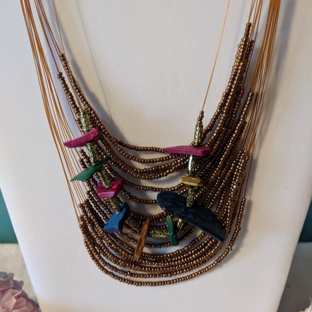 ♦️ B2G1FREE♦️Beaded Statement w/accent stones